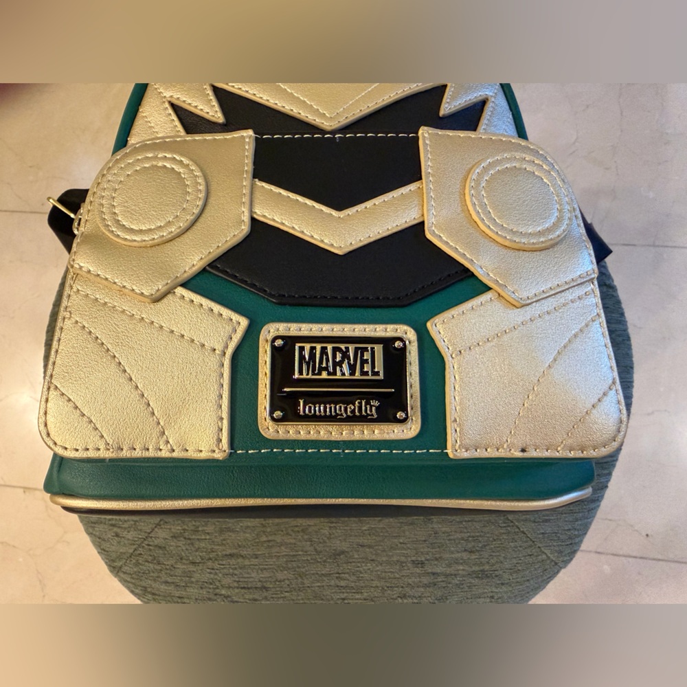 Loungefly Marvel Loki Horned Helmet Mini Backpack - Picture 3 of 9